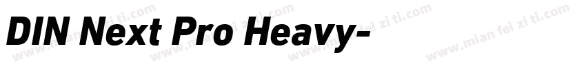 DIN Next Pro Heavy字体转换